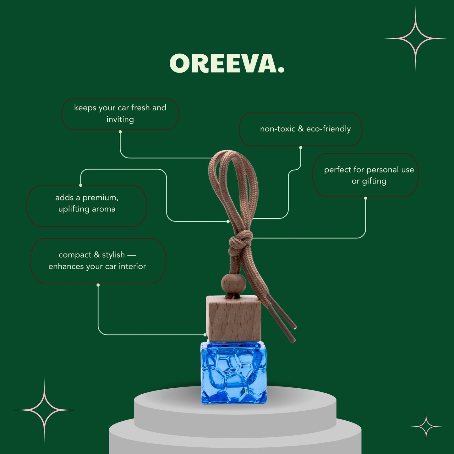 OREEVA CAR FRESHENER - Pack of 4 (20 ml each)